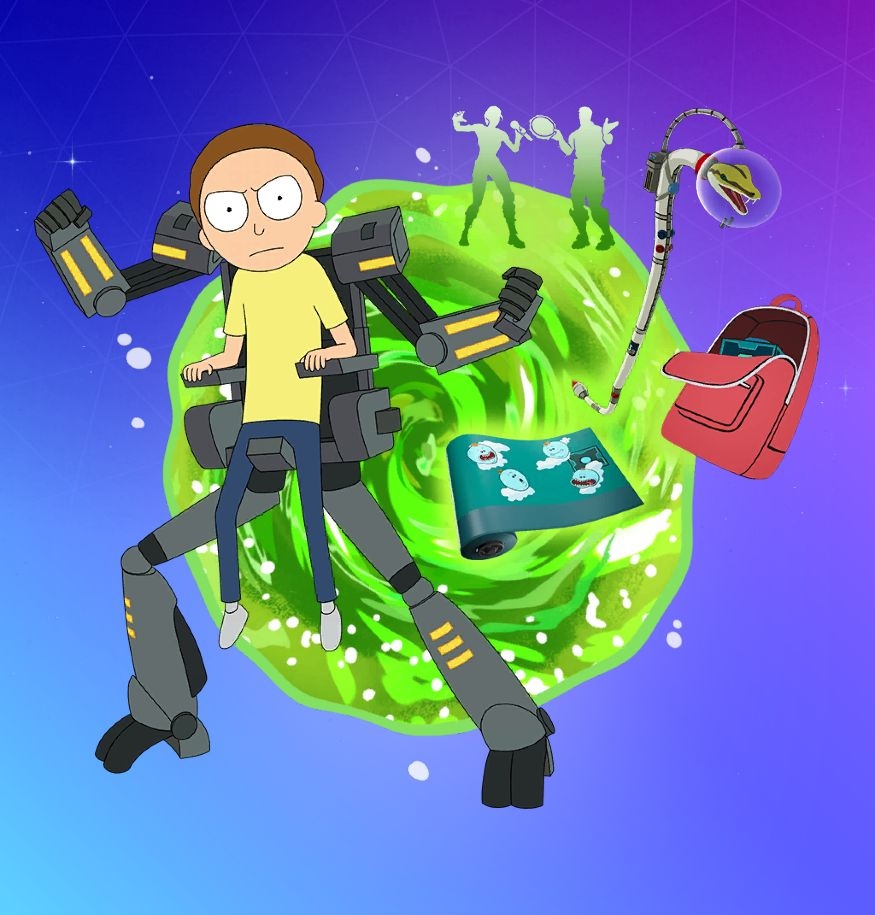 880x920 Mecha Morty Fortnite wallpaper, Phone