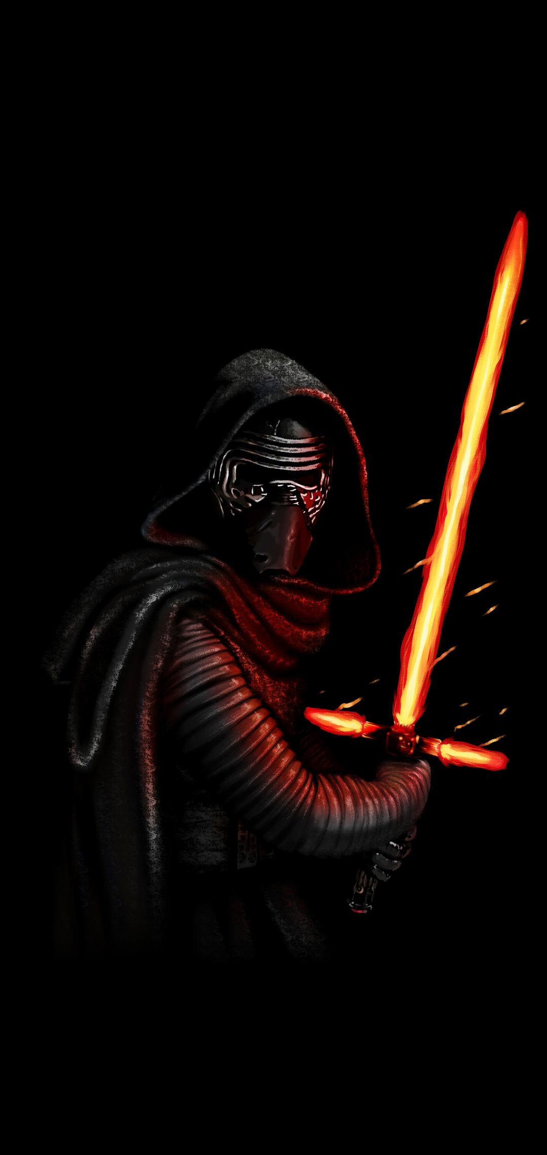 1080x2280 Apple. iPhone. Wallpaper. Dark side star wars, Star wars wallpaper, Ren star wars, Phone