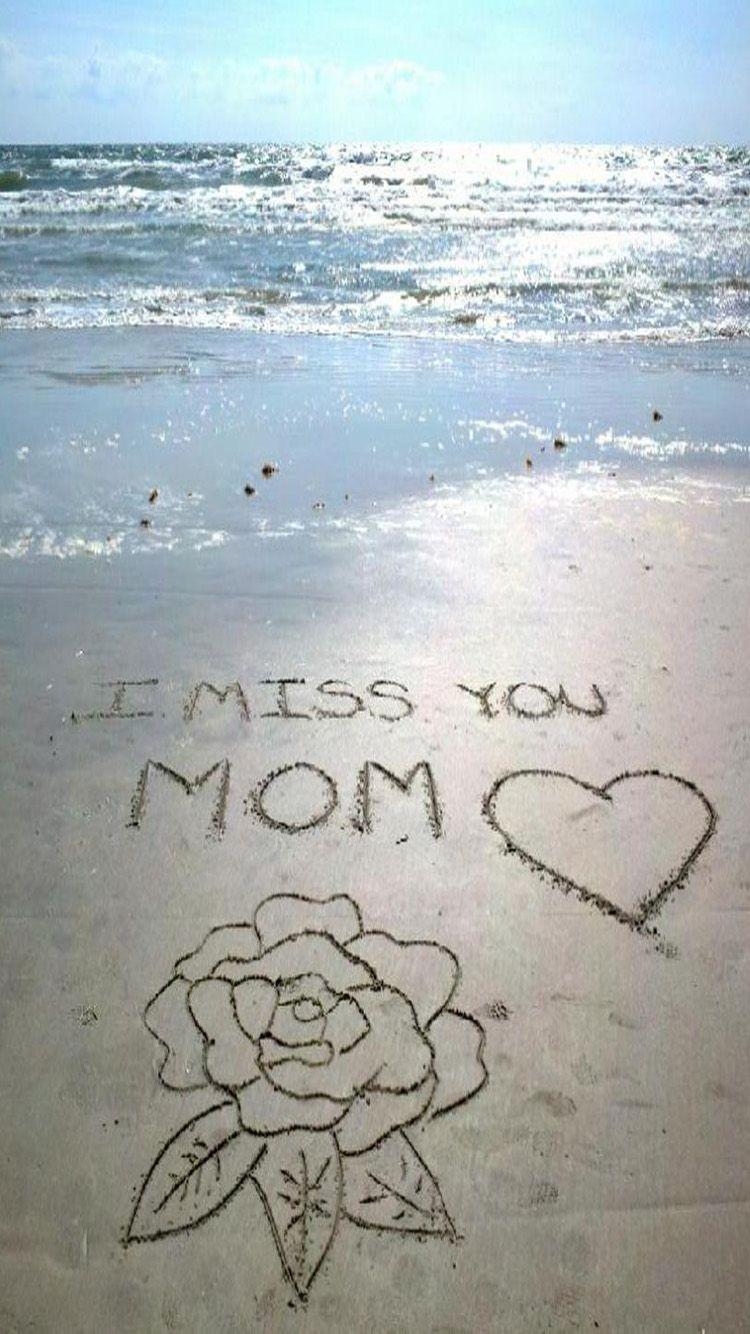 750x1340 I miss you mom with rose and heart iphone wallpaper, Phone