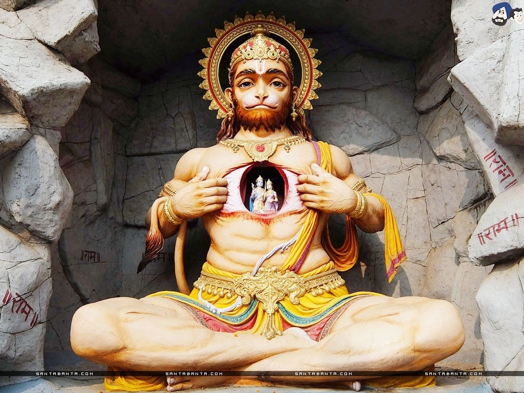 1030x770 Idol of Lord Hanuman, divine companion of the god Rama, Desktop