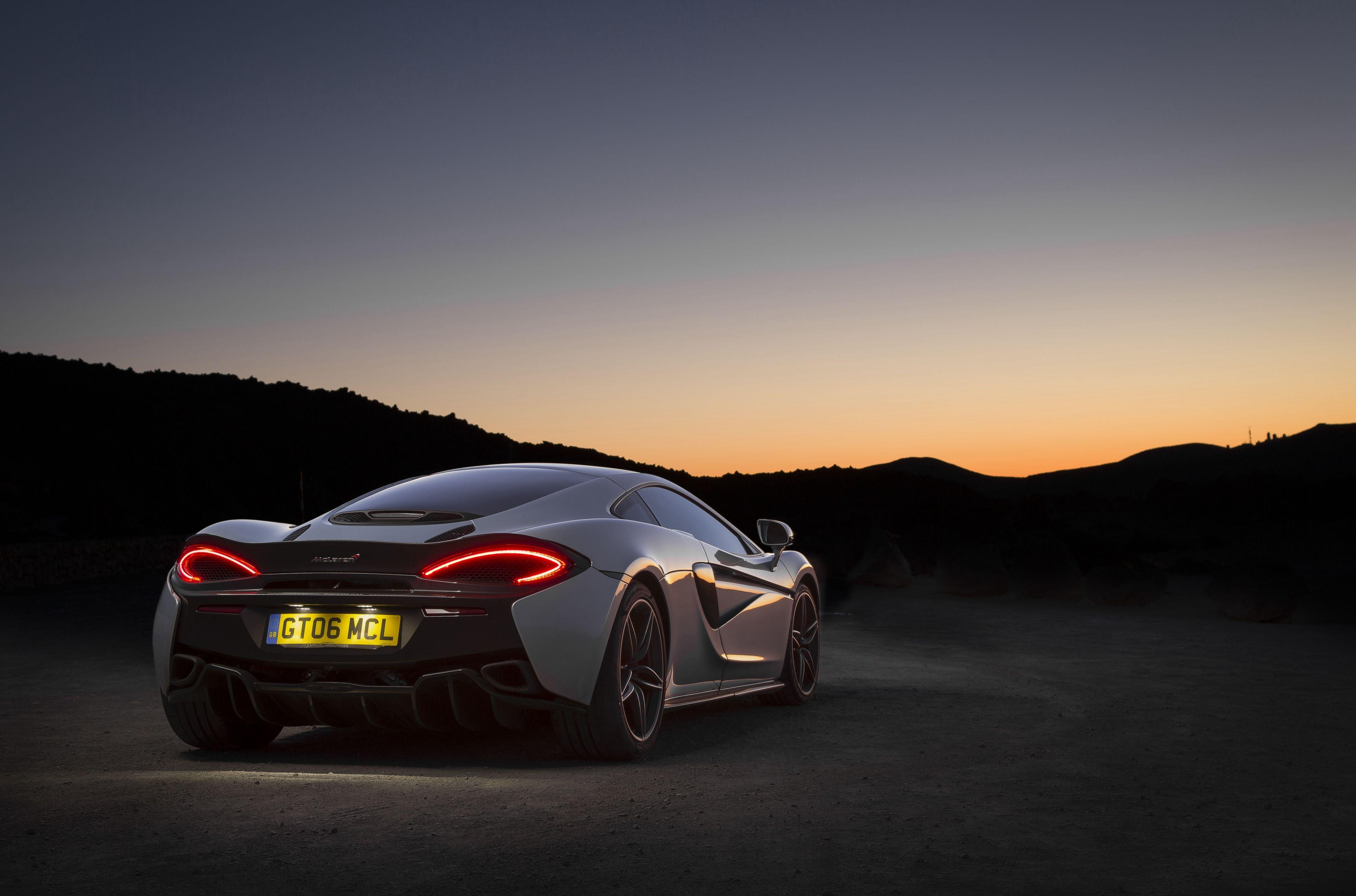 4100x2710 Picture McLaren 570GT Night Back view automobile, Desktop