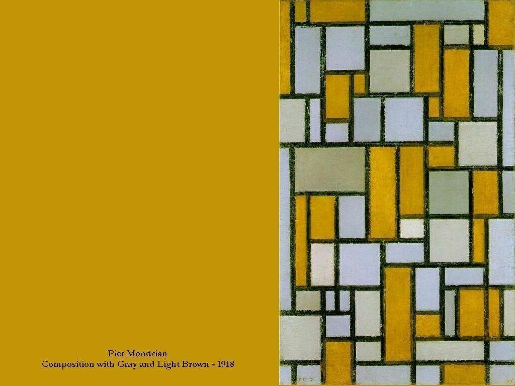 1030x770 Art Mondriaan with Gray and Light Brown, Desktop