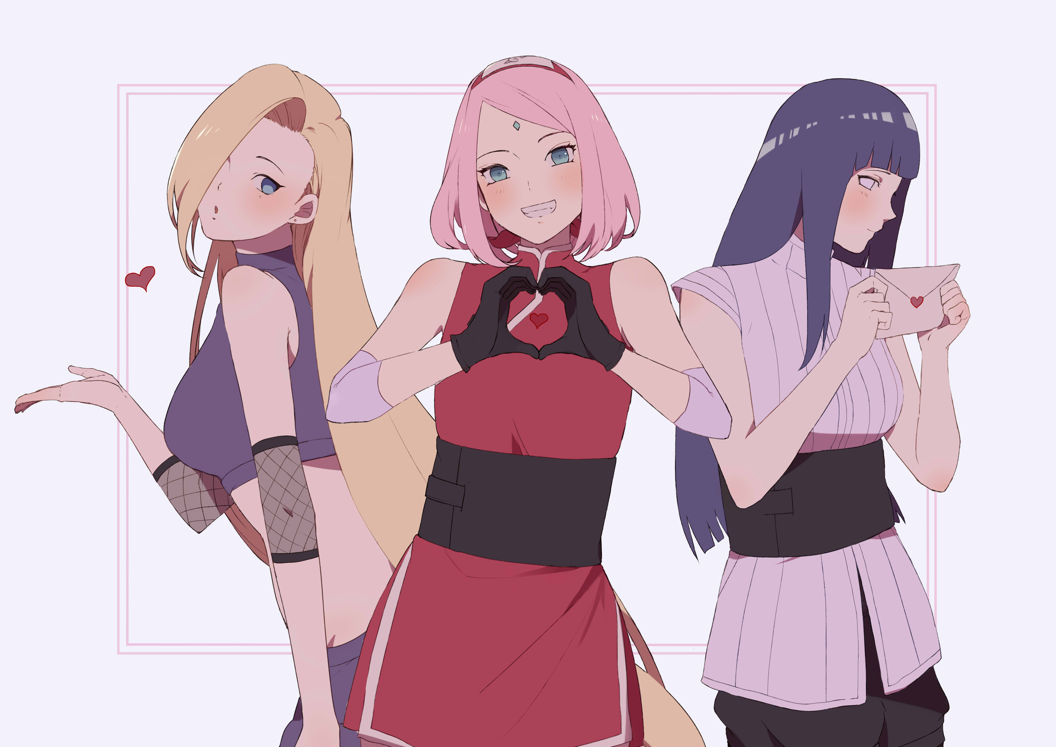 3510x2480 Sakura Haruno Ino Yamanaka and Hinata Hyuga HD Wallpaper, Desktop