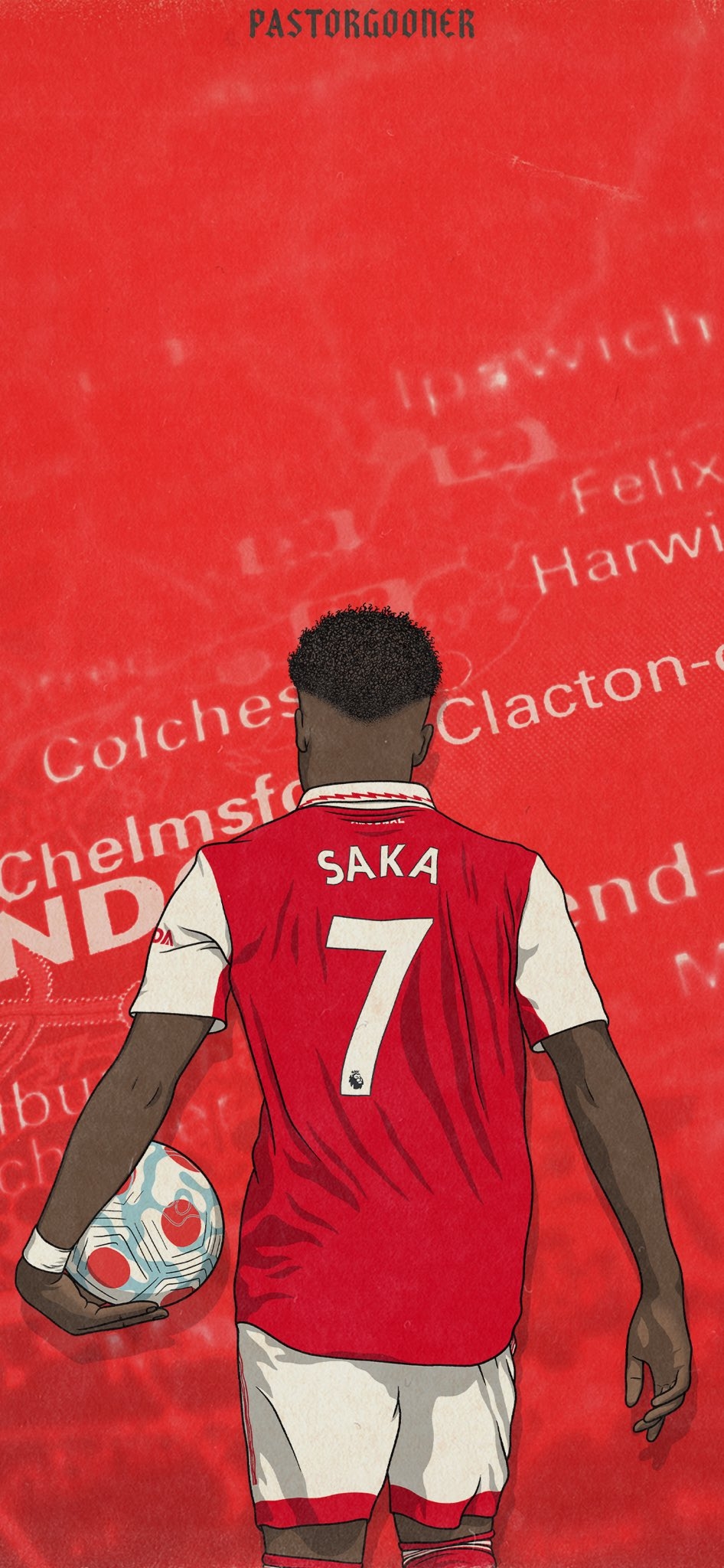 950x2050 PastorGooner 23 Saka Wallpaper #afc #coyg #arsenal #saka, Phone