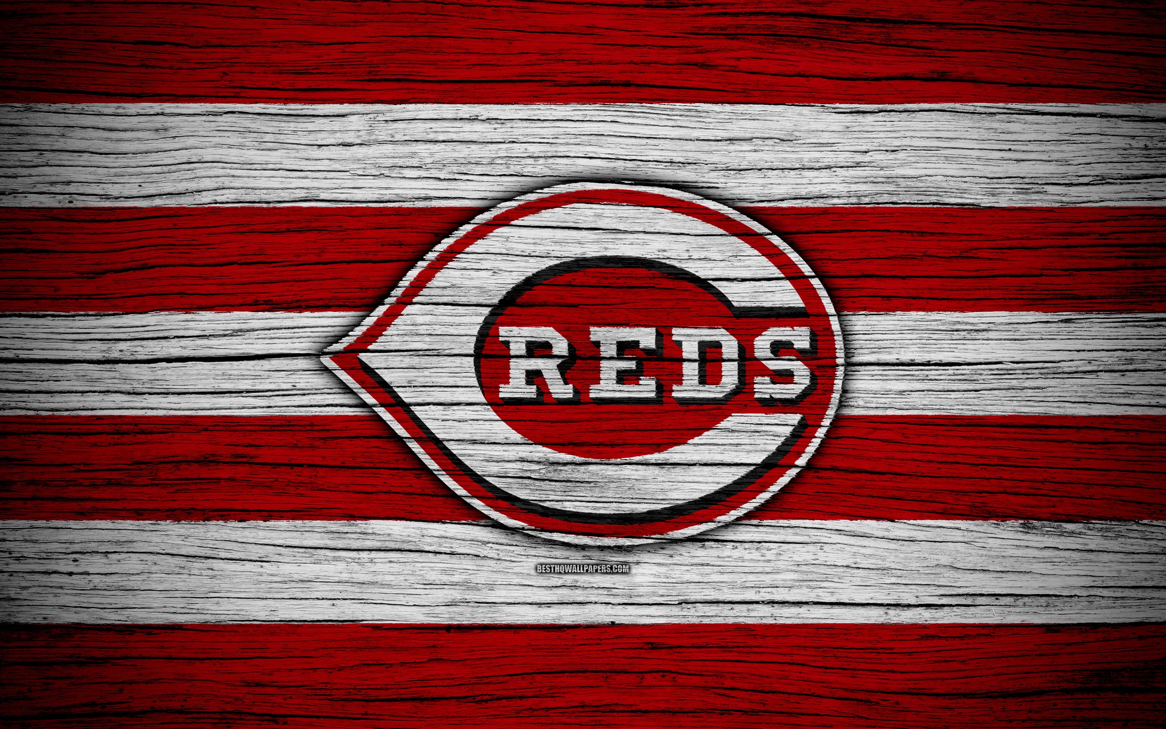 3840x2400 Download wallpaper Cincinnati Reds, 4k, MLB, baseball, USA, Major, Desktop