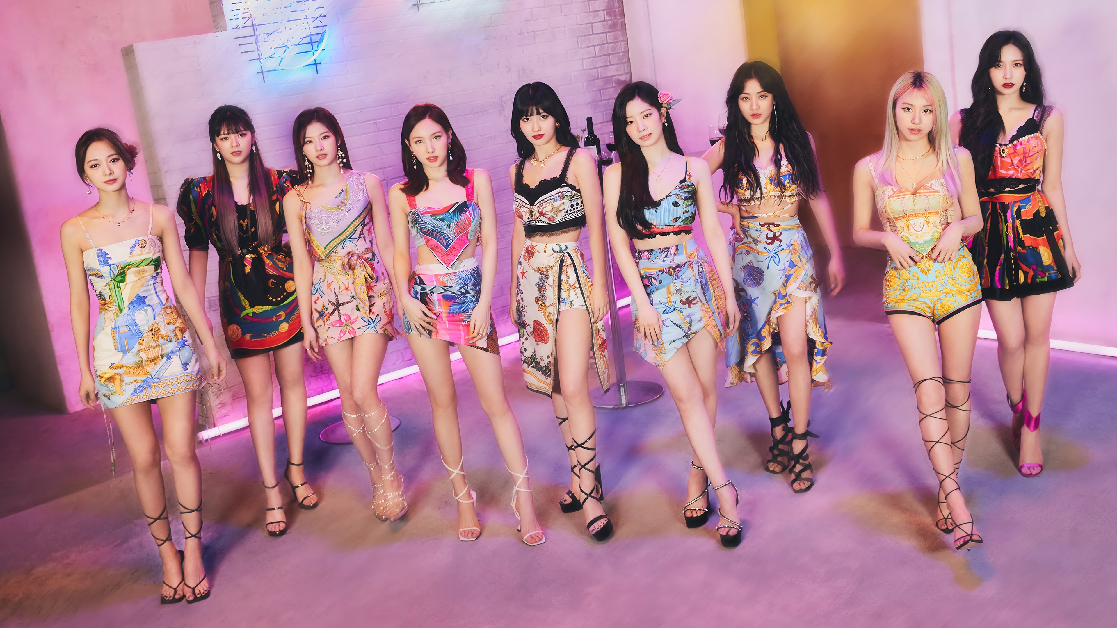 3840x2160 TWICE, Happy Happy, Members, 4K Gallery HD Wallpaper, Desktop