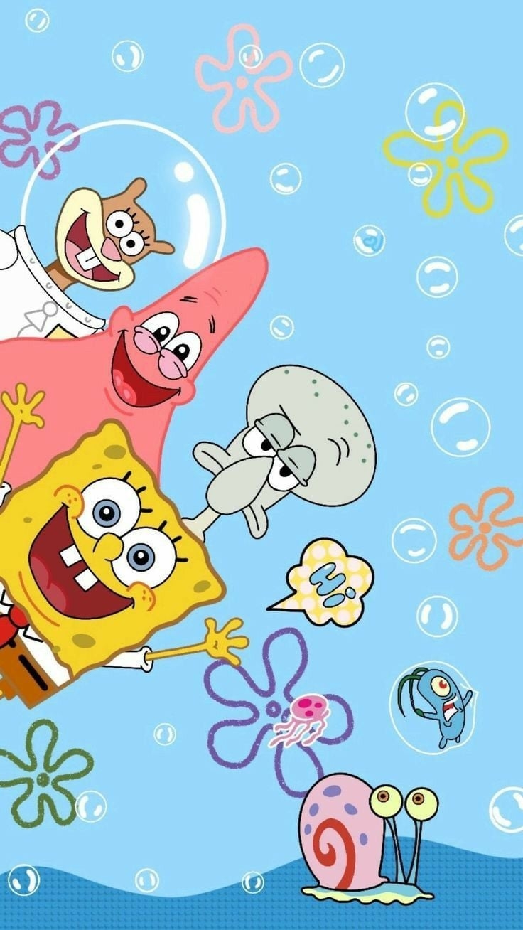 740x1310 Spongebob Wallpaper, Phone