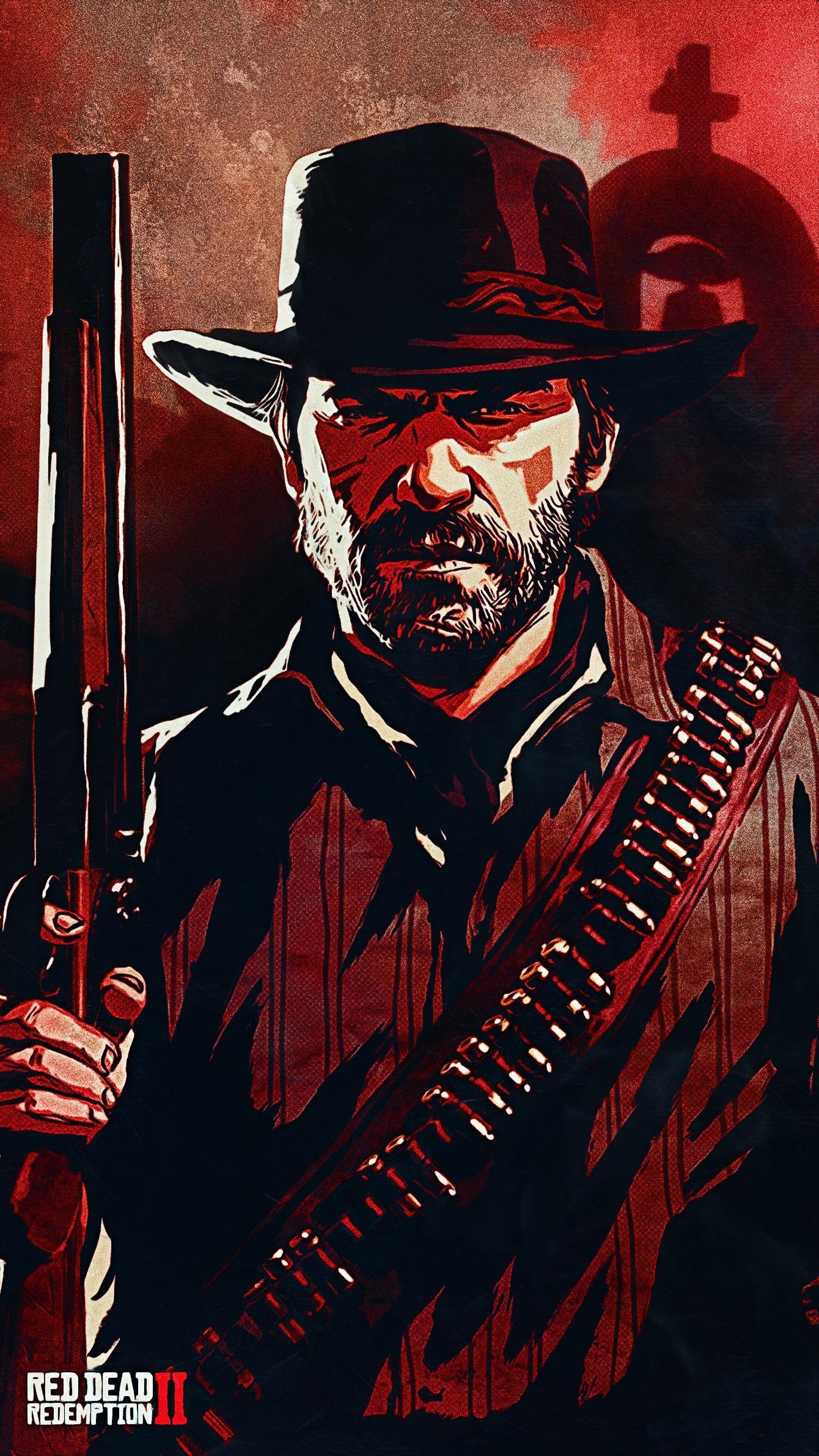 1340x2390 Arthur Morgan phone wallpaper I made, Phone