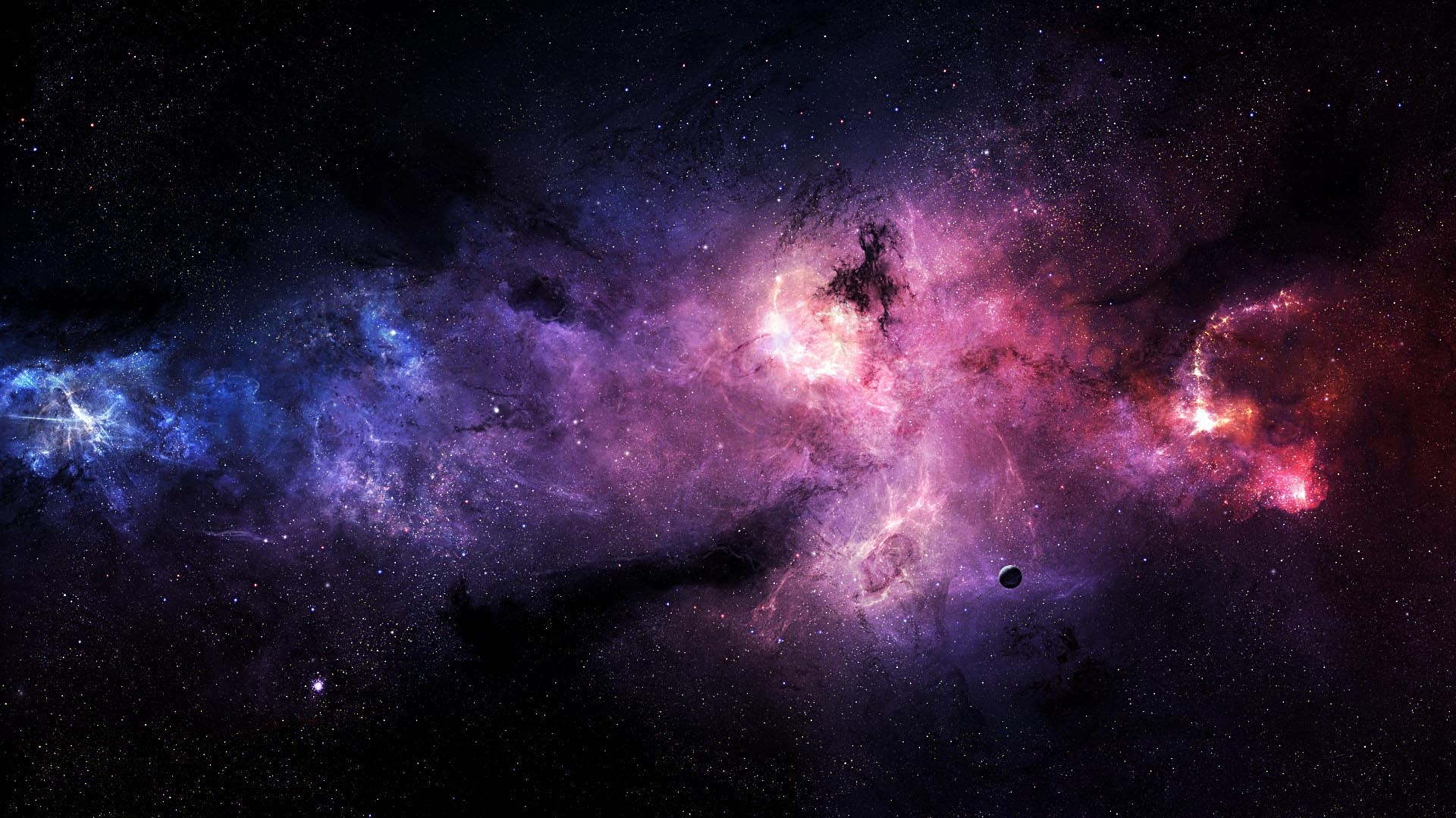 1920x1080 Blue And Purple Galaxy Wallpaper, Desktop