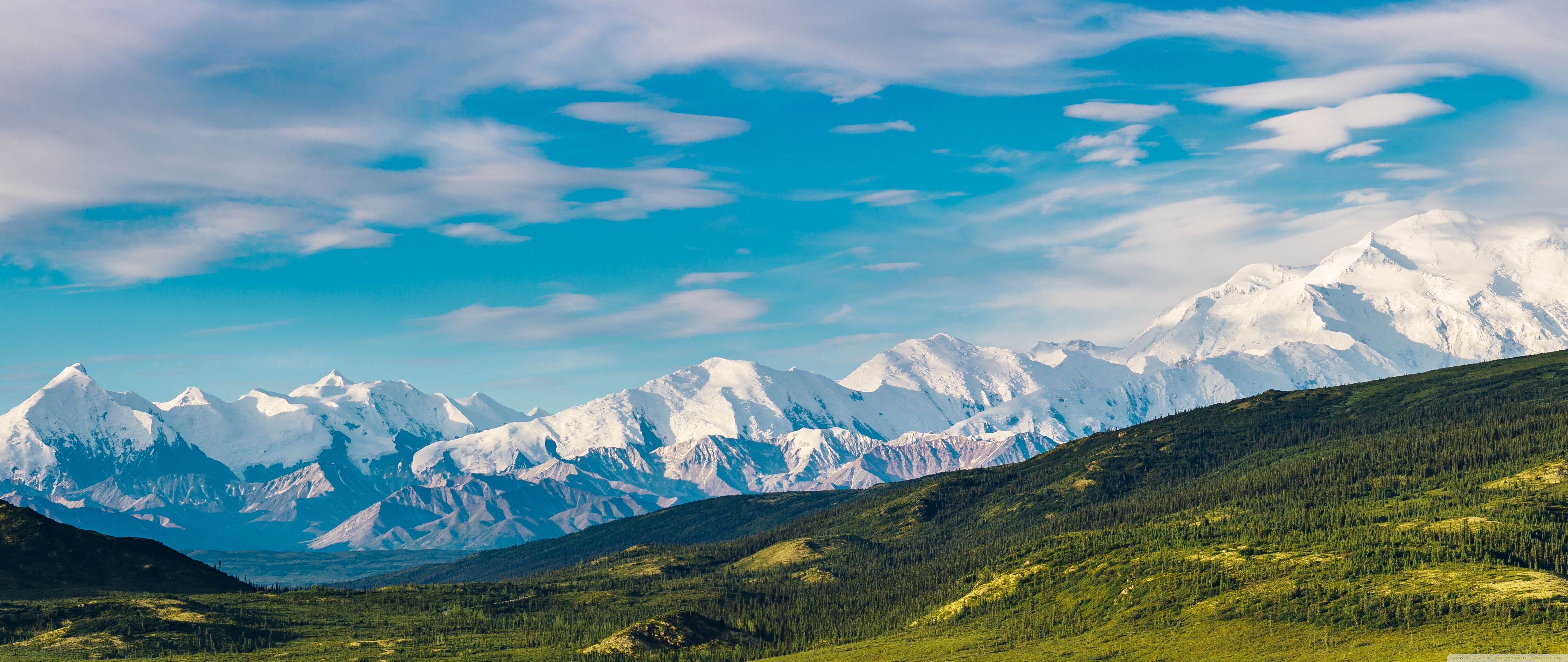 5120x2160 Denali National Park and Preserve, Alaska Range, United States, Dual Screen