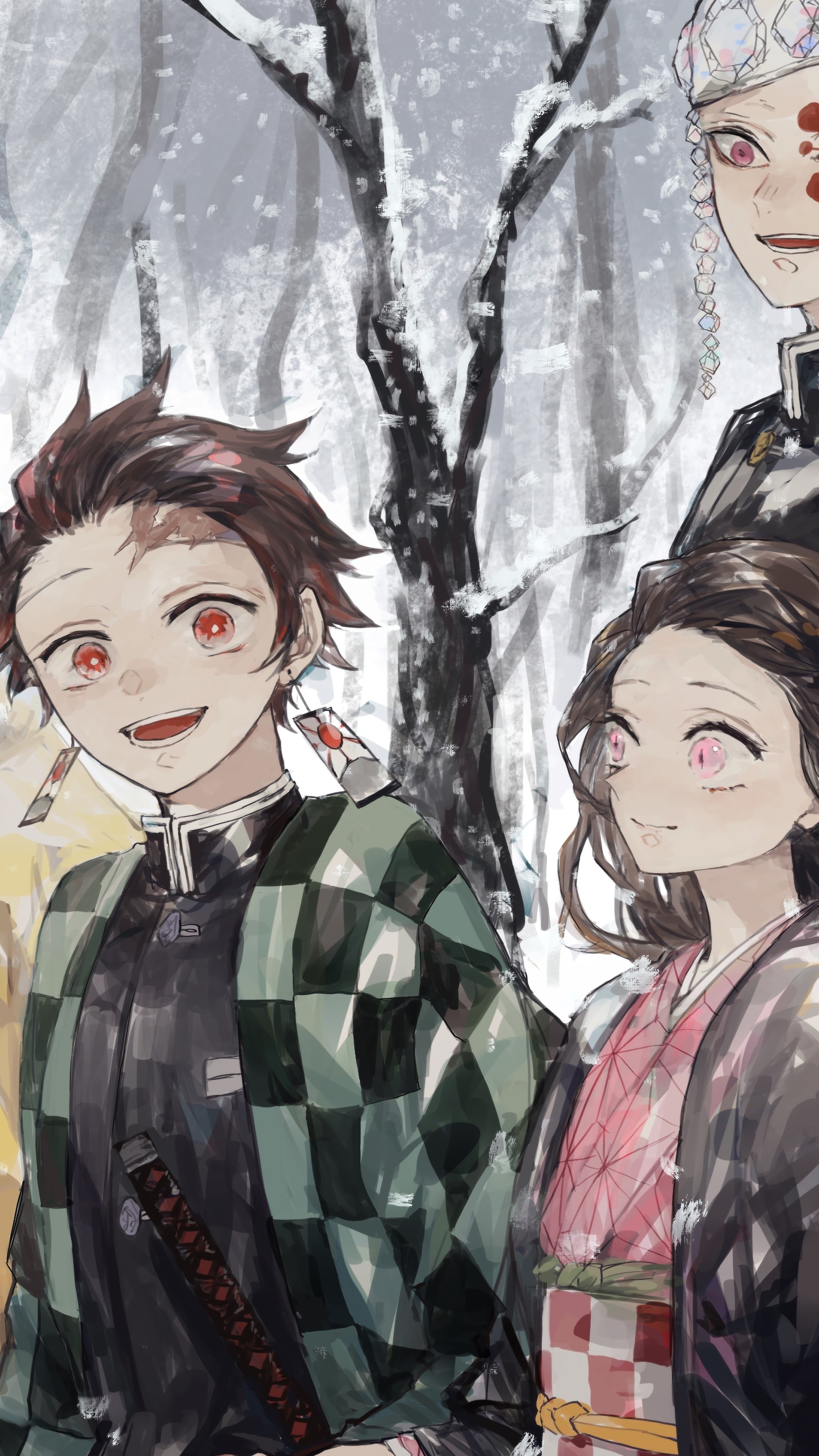 2160x3840 Kimetsu no Yaiba, Characters, Tanjirou, Nezuko, 8K, Wallpaper, Phone