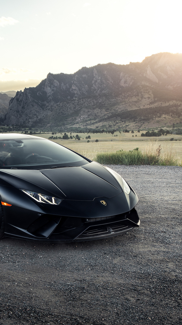 750x1340 Black Lamborghini Huracan 2020 iPhone iPhone 6S, iPhone 7 HD 4k Wallpaper, Image, Background, Photo and Picture, Phone