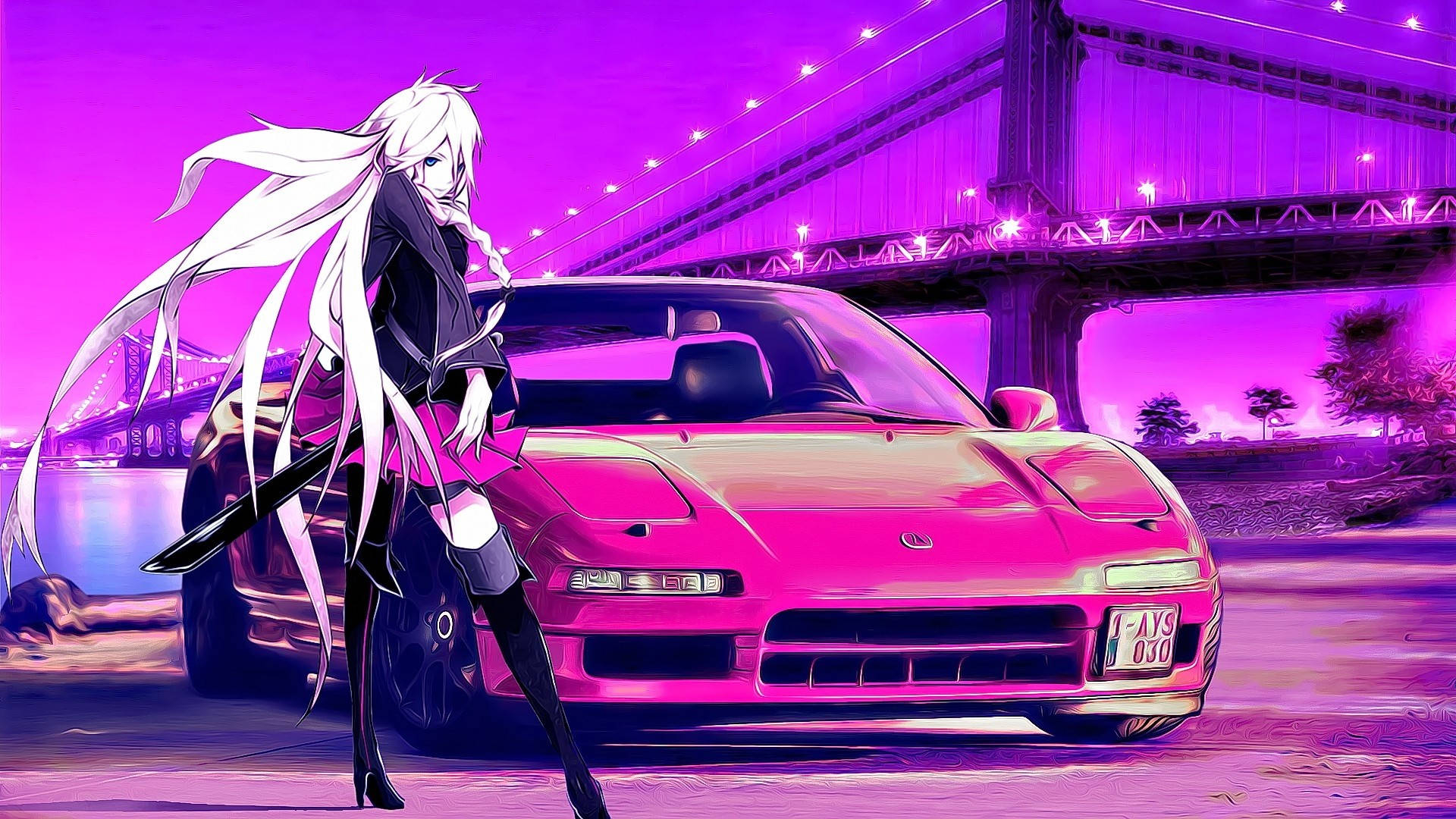 1920x1080 Download Girl With Car Aesthetic Pfp Wallpaper, Desktop