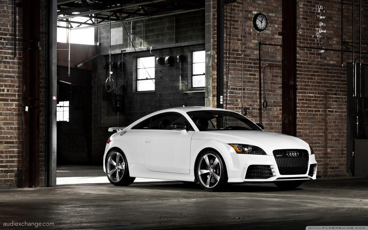 1280x800 White Audi TT RS Coupe In Warehouse Exchange, Desktop