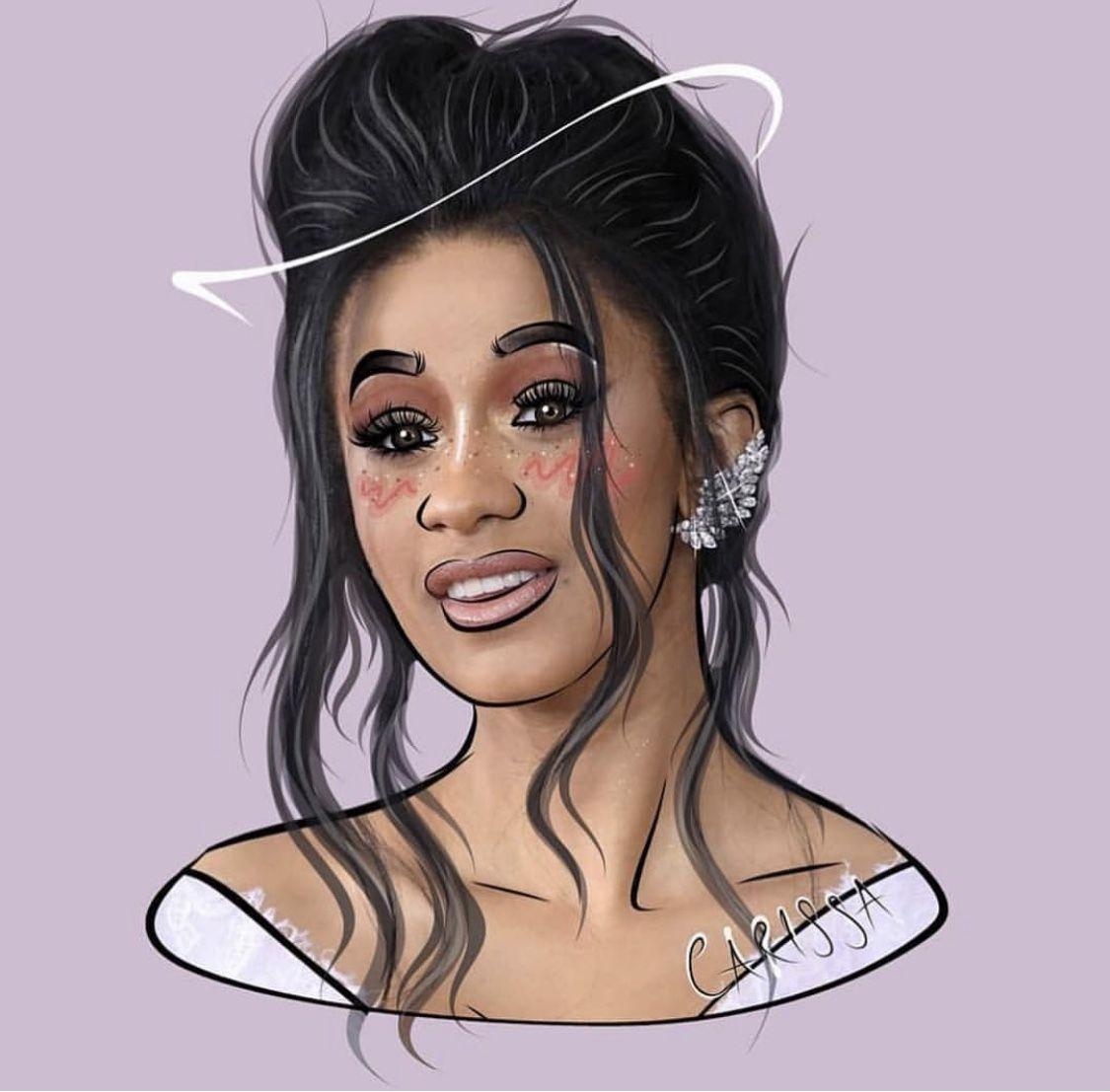 1130x1110 Cardi B drawing. cardi b ✌. Cardi B, Drawings, Desktop