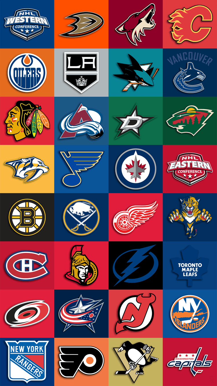 750x1340 Nhl équipe Logos iPhone Wallpaper, Phone