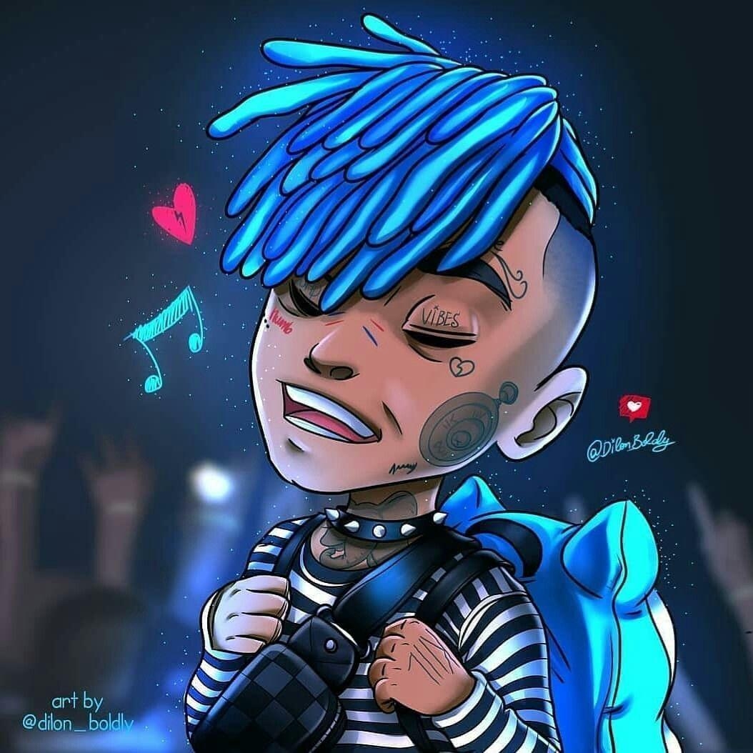 1060x1060 Cartoon XXXTentacion Wallpaper, Phone