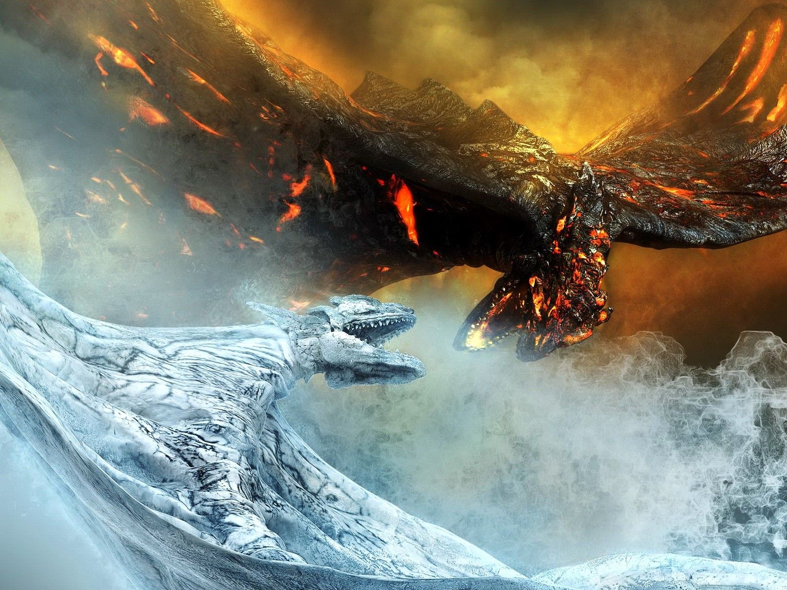 1600x1200 Free download fire ice dragon wallpaper fire ice dragon, Desktop