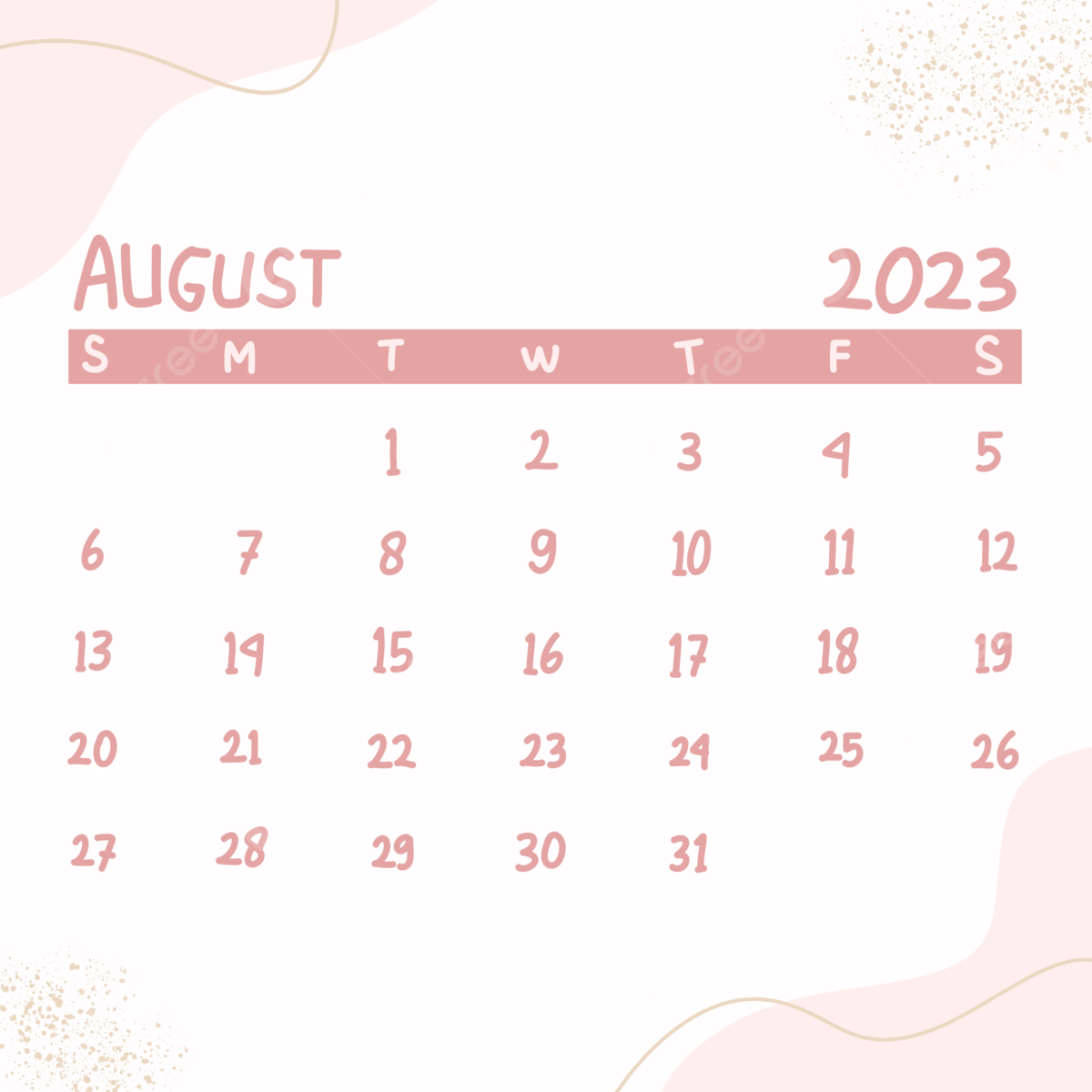 1200x1200 Calendar August With Aesthetic Background, August, Aesthetic, 2023 Background Image And Wallpaper for Free Download, Phone