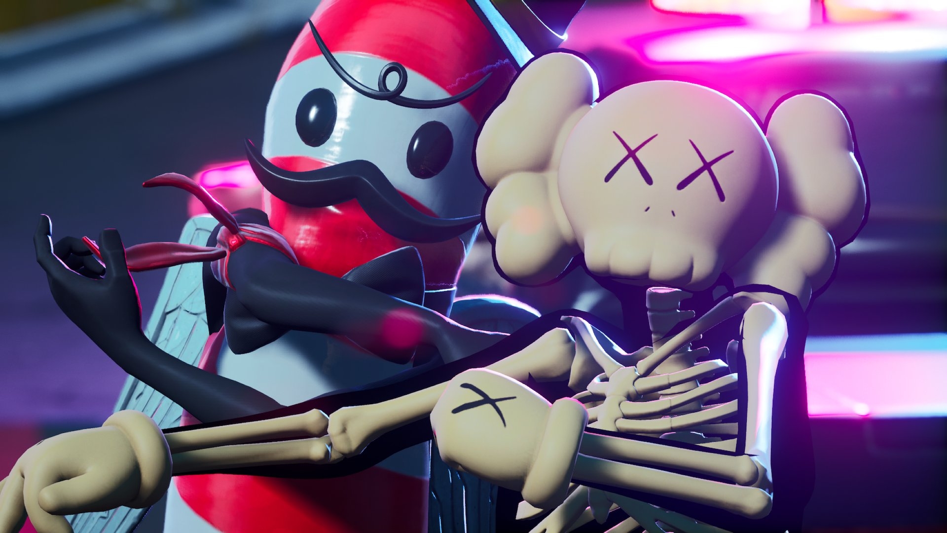 1920x1080 Kaws Skeleton Fortnite wallpaper, Desktop