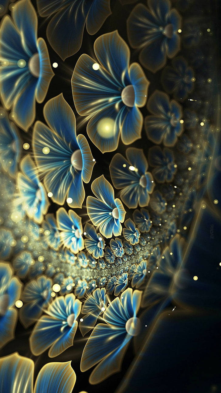 730x1300 Blue Flower iPhone Wallpaper Full HD, 4K Free to Use, Phone