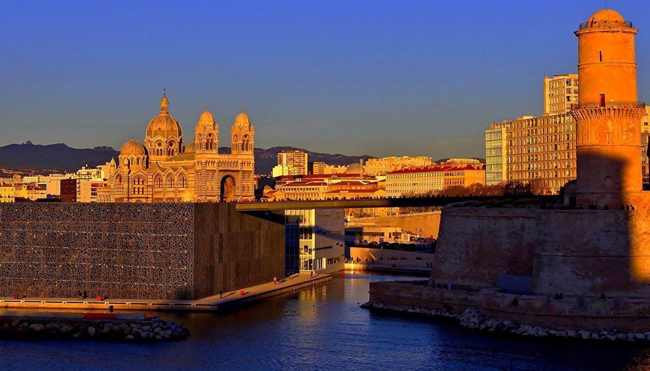 1280x740 Image Marseille France Bridges Rivers Temples Cities Houses, Desktop