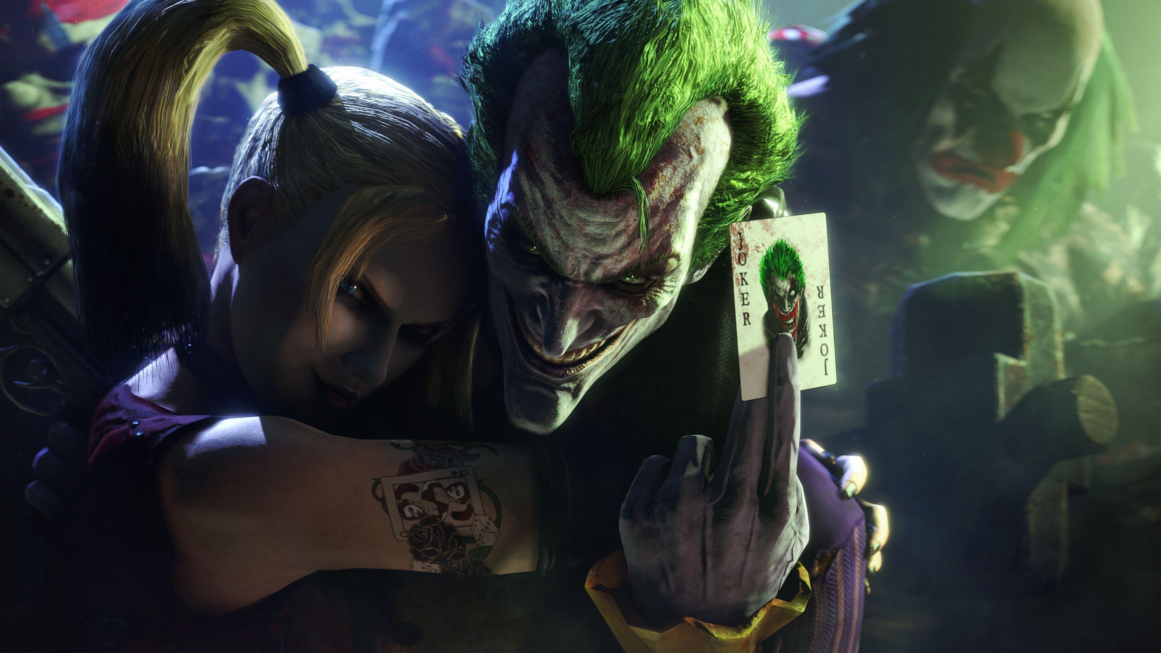 3840x2160 Arkham city, Joker, Harley quinn Wallpaper, Background 4K Ultra HD, Desktop