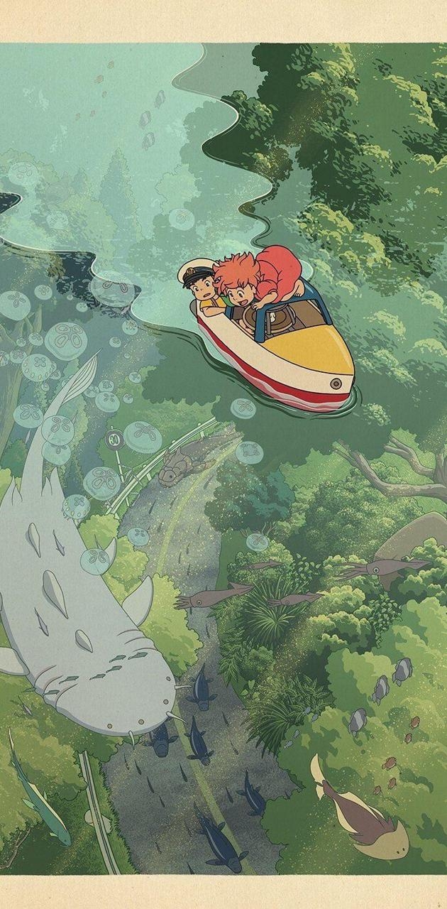 630x1280 Ponyo wallpaper, Phone