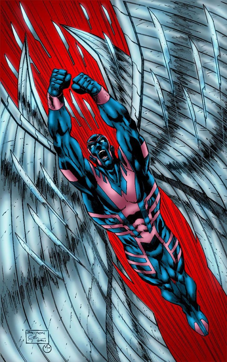 730x1160 Archangel Feathers Flying by MarcBourcier. Marvel Comics. Marvel, Phone