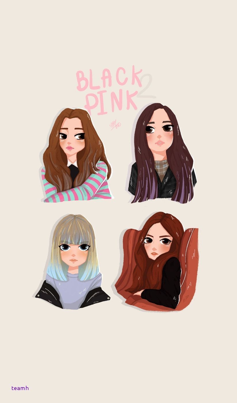 830x1400 Blackpink Drawing Chibi, Phone