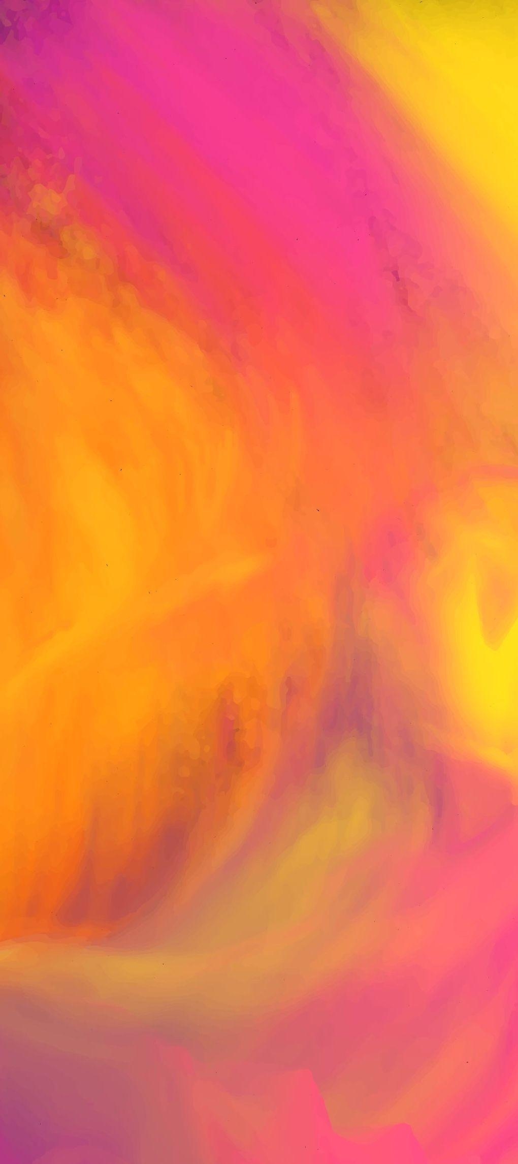 1020x2300 iPhone Wallpaper. Orange, Yellow, Red, Acrylic paint, Pink, Watercolor paint, Phone