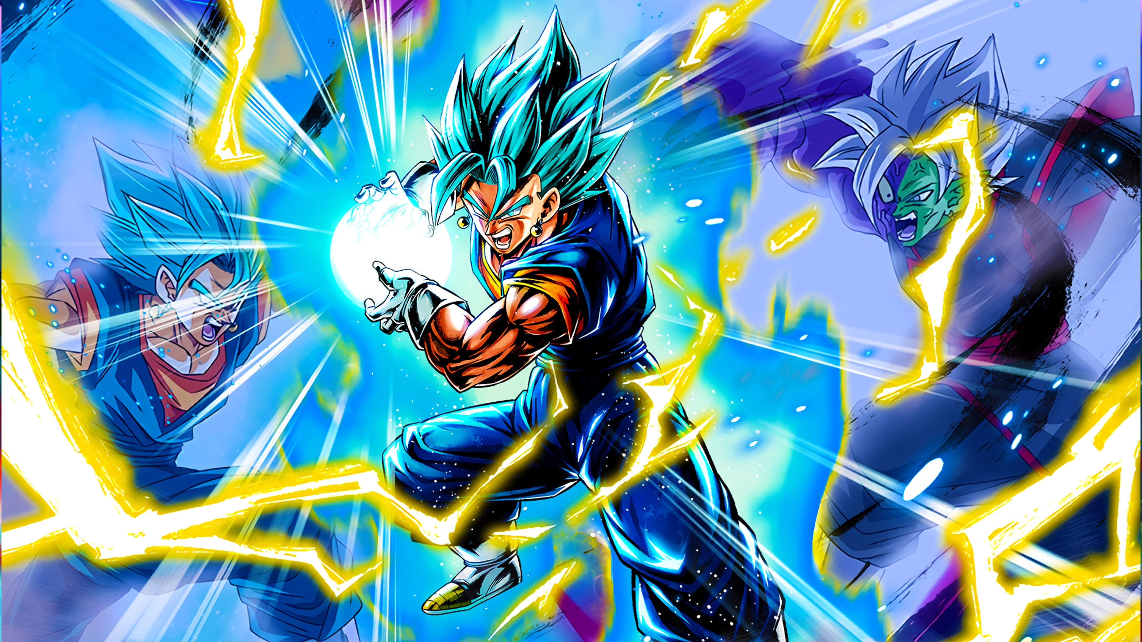 3840x2160 Hydros Limited Super Saiyan God SS Vegito Character Image + 4K PC Wallpaper + 4K Phone Wallpaper #DBLegends #DragonBallLegends #VegitoBlue, Desktop