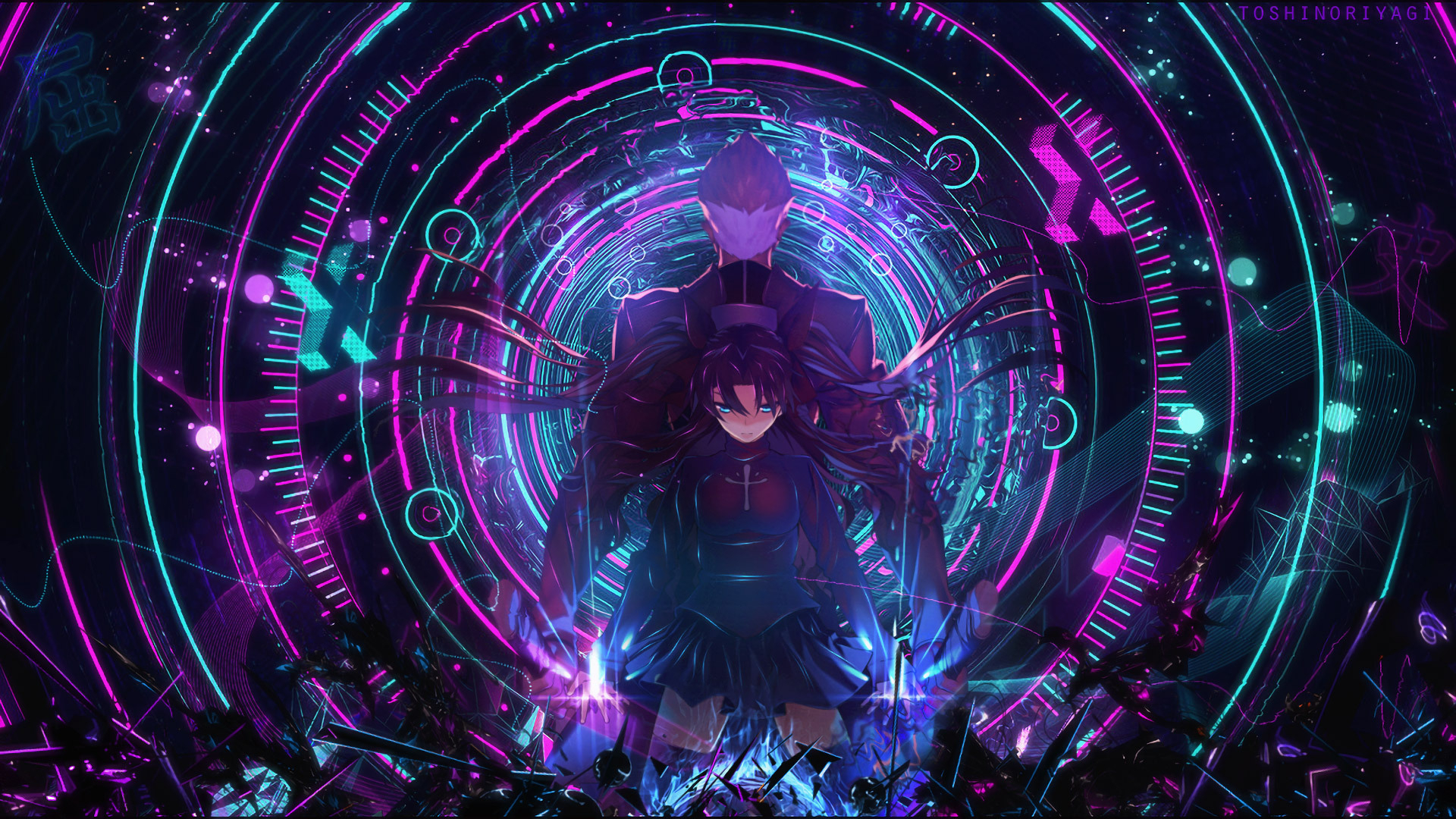 1920x1080 Blue And Purple Anime Wallpaper, Desktop