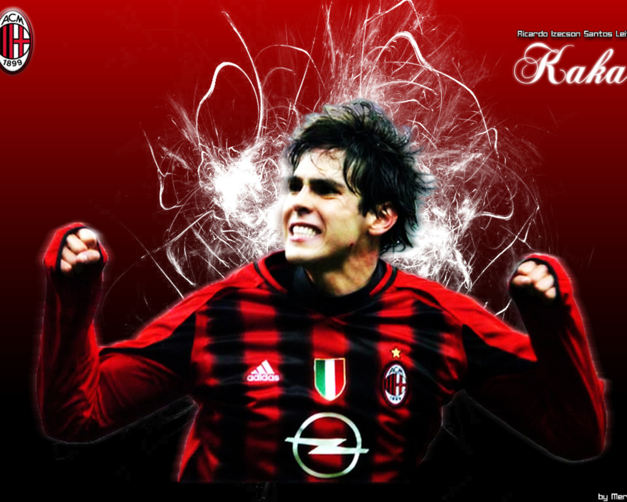 1280x1030 Milan Kaka on red background Desktop wallpaper, Desktop