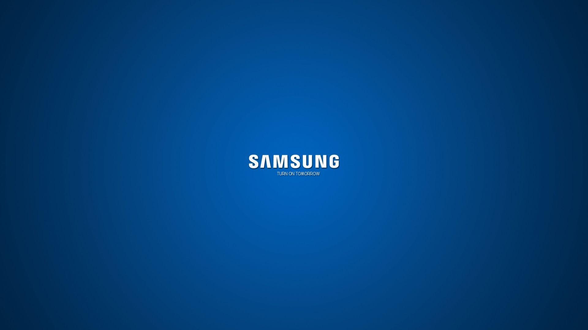 1920x1080 Download Wallpaper  Samsung, Company, Logo, Blue, White, Desktop