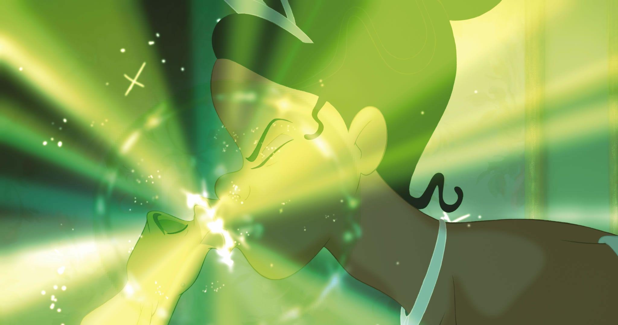 2050x1080 Tiana and Naveen Kiss in Disney's Princess and the Frog Desktop, Desktop