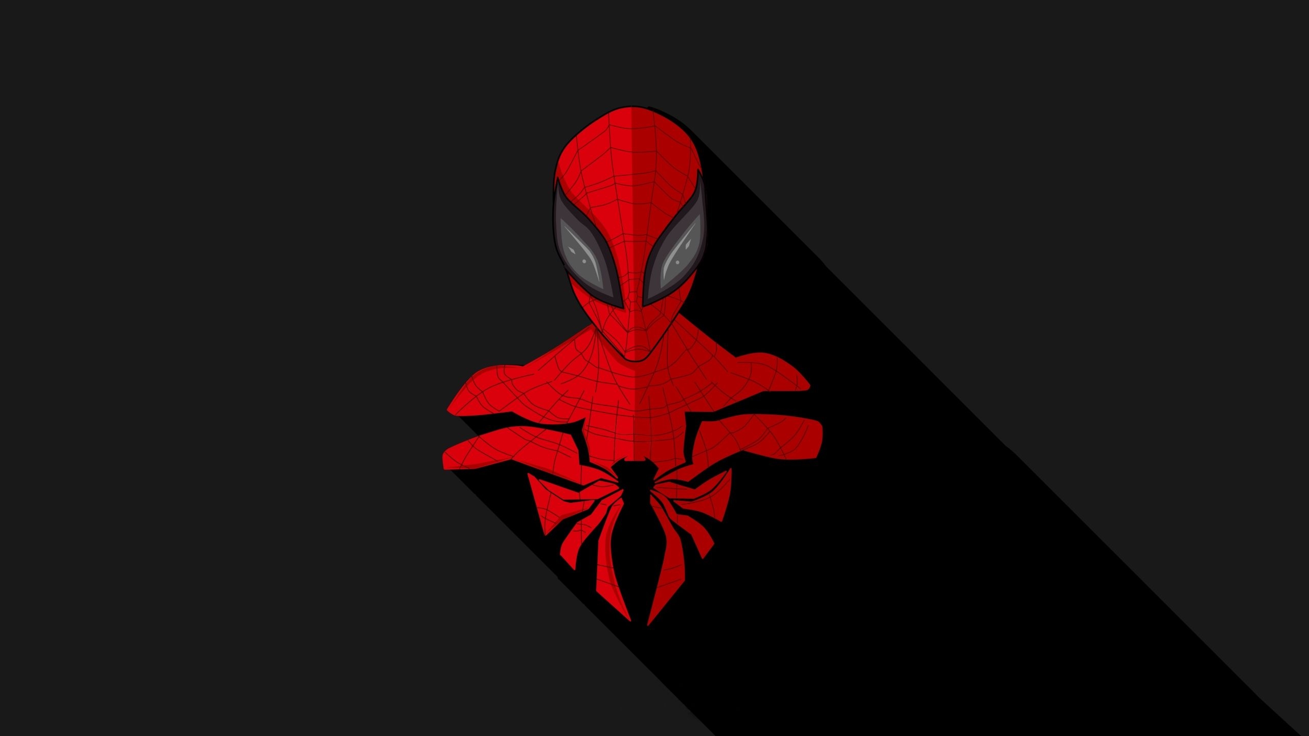 2560x1440 Spider Man Dark Minimal Avengers 1440P Resolution, Desktop