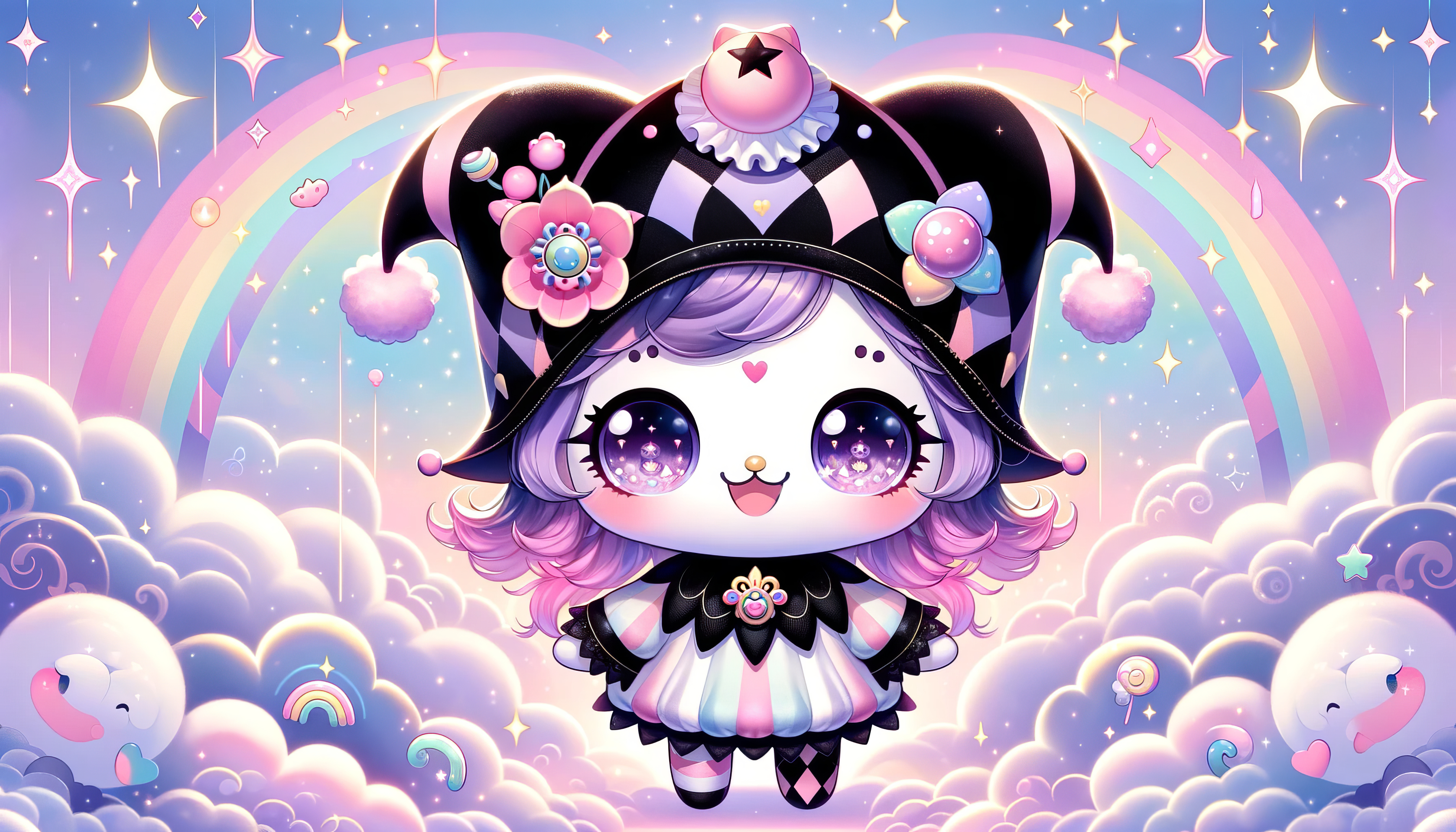 3590x2050 Kuromi Hello Kitty HD Wallpaper, Desktop