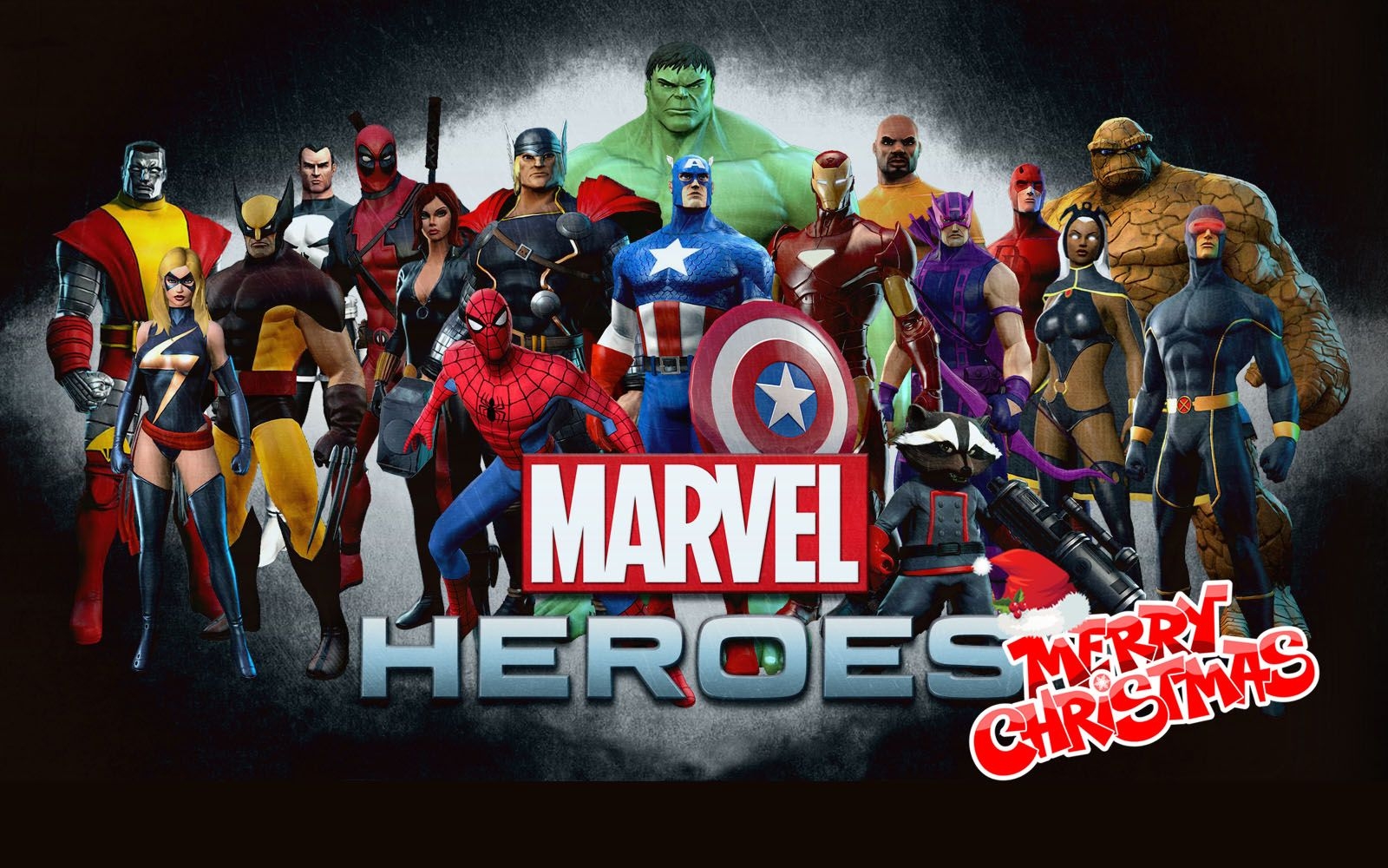 1600x1000 Happy Merry Christmas Greetings Marvel Avengers Team Super Heroes, Desktop