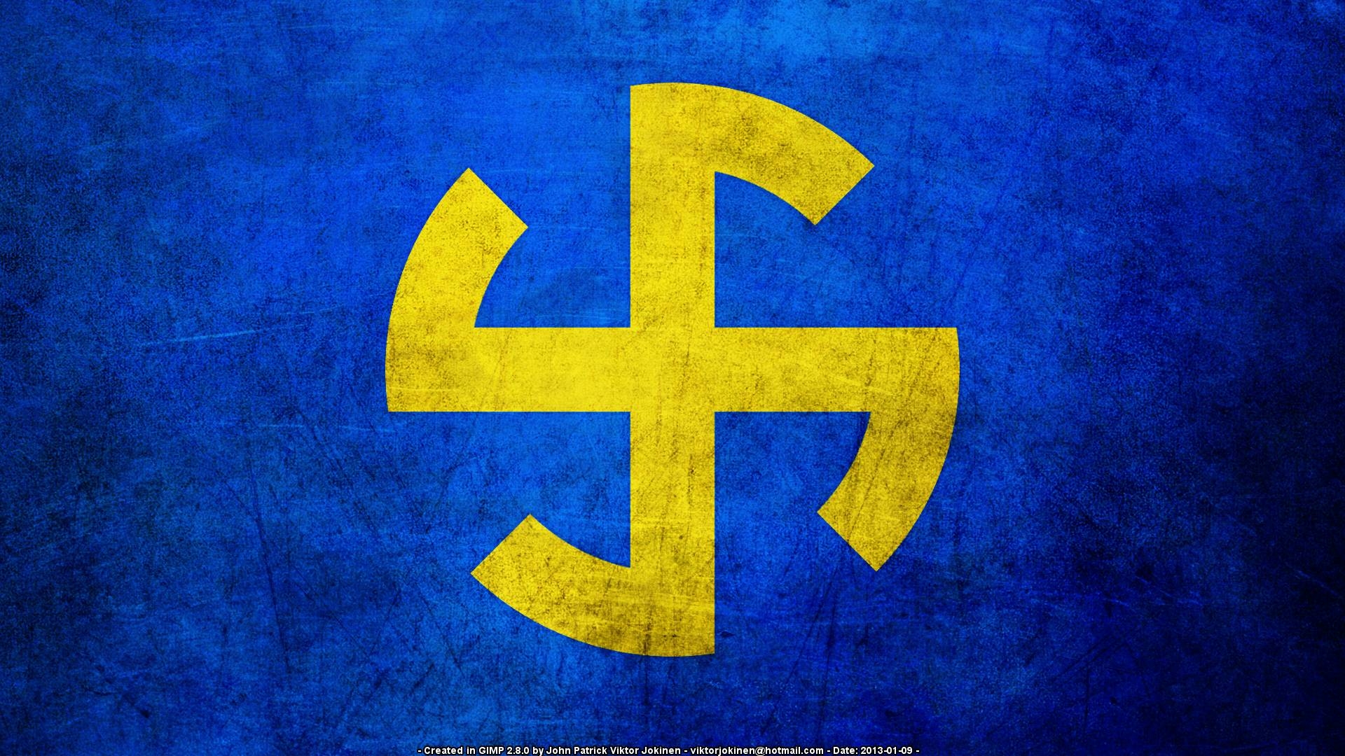 1920x1080 The Swedish NSB Flag (Several Resolutions), Desktop