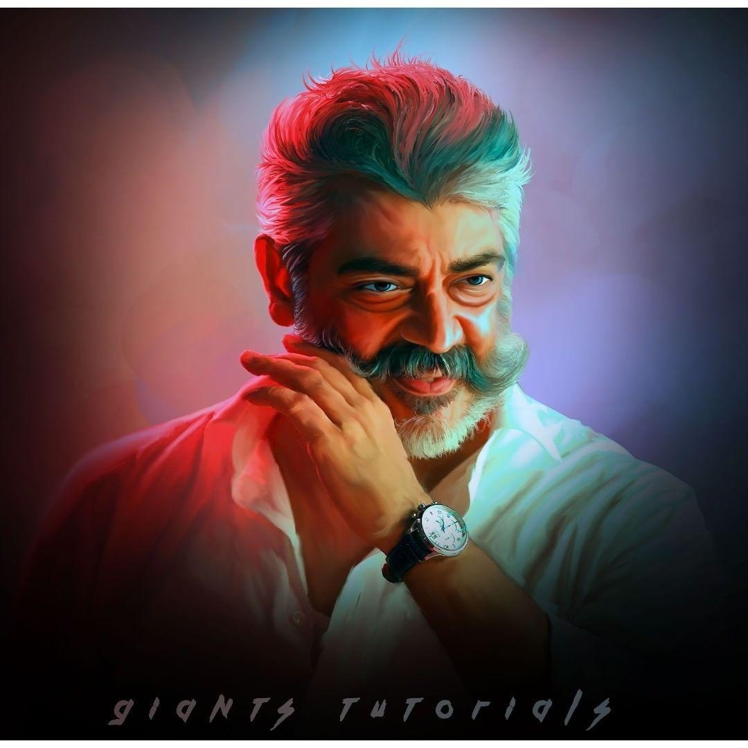 1080x1080 AJith Viswasam Digital Painting #ajith #thala #thalaajith #ajithfans, Phone