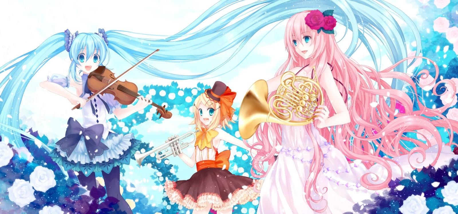 1600x750 Kawaii Anime image Vocaloid Wallpaper HD wallpaper and background, Dual Screen