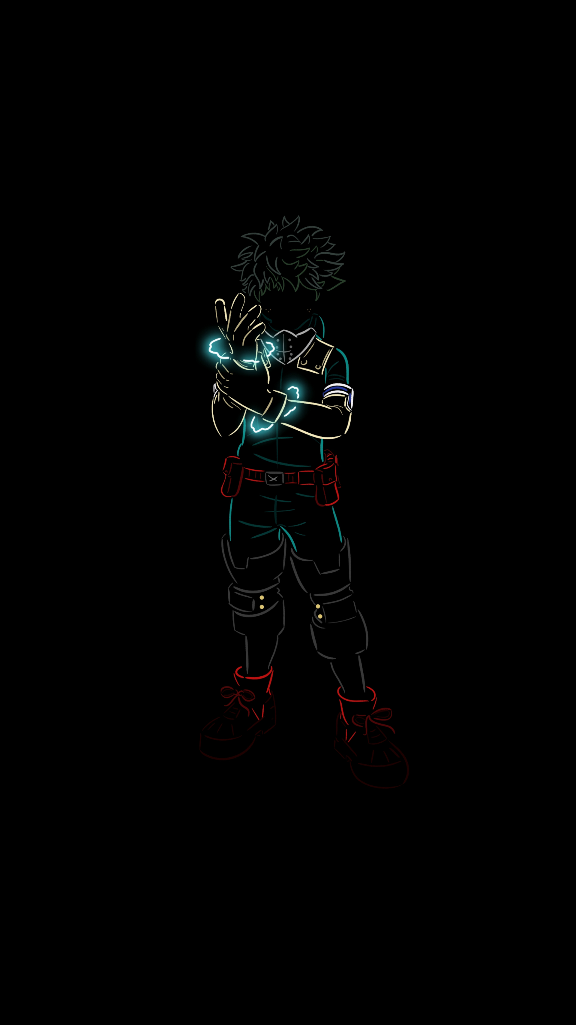 1920x3420 Izuku Midoriya (minimal wallpaper) hope its okay, Phone