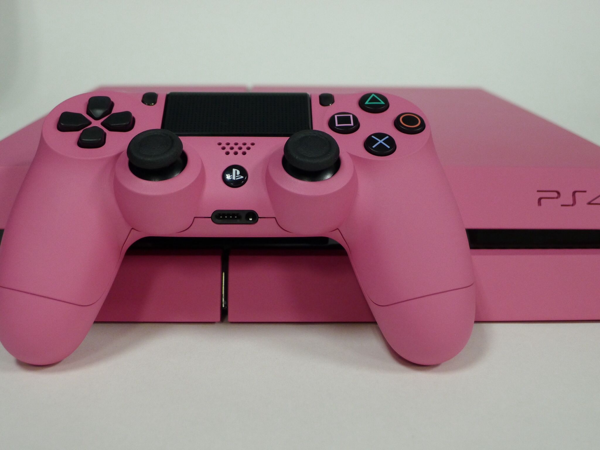 2050x1540 When your favorite color is pink, go all out! #custom #gaming #PS4 #dualshock4 #FlirtPink. Gaming computer, Playstation controller, Ps4 games, Desktop