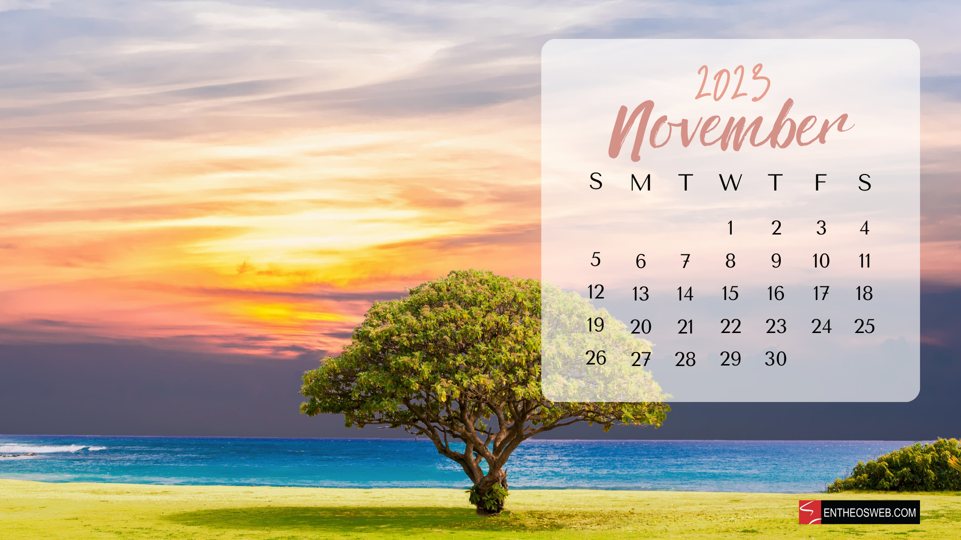 1920x1080 November 2023 Calendar Desktop Wallpaper, Desktop