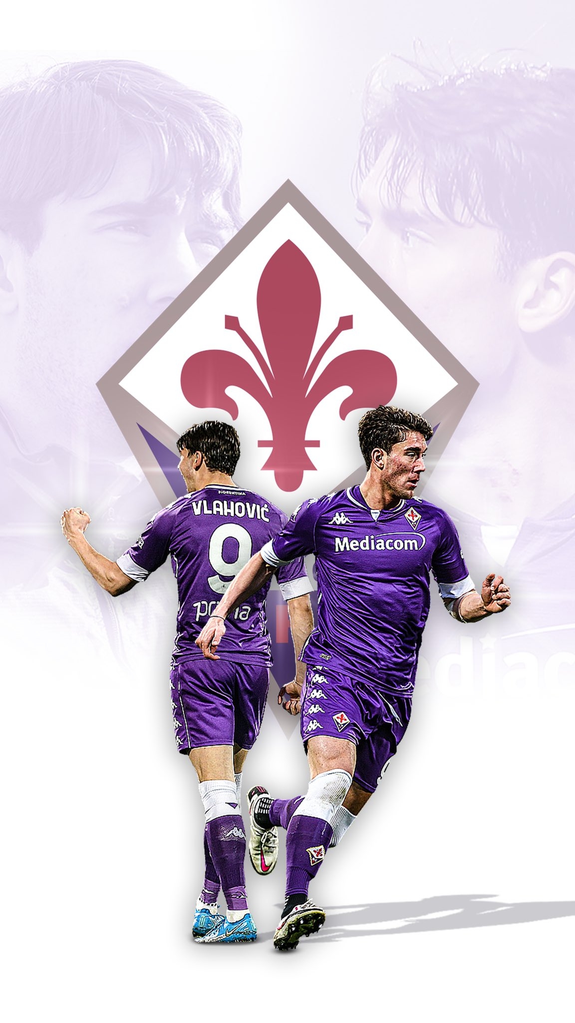 1160x2050 ACF Fiorentina English Dusan Vlahovic's achievement with this special wallpaper, Phone