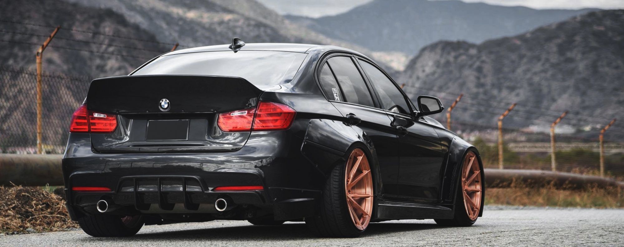 2000x800 bmw m3 f30 wide body kit high resolution wallpaper Image, Dual Screen