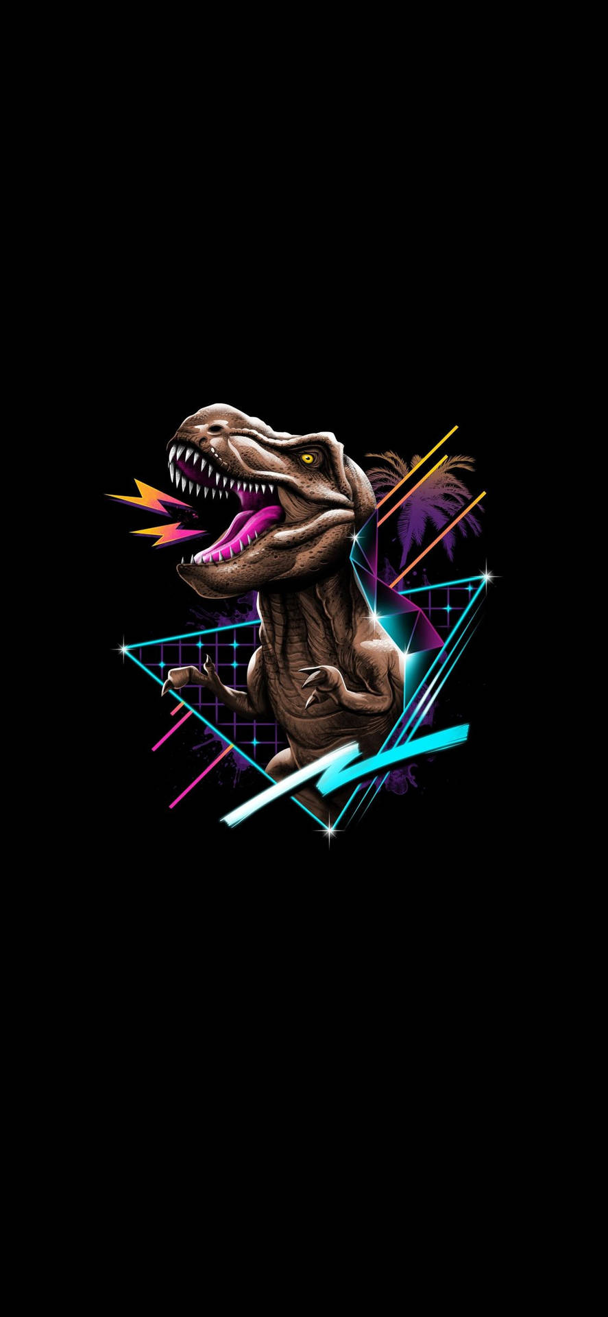 890x1920 Download Cute Dinosaur IPhone Cool T Rex Art Wallpaper, Phone