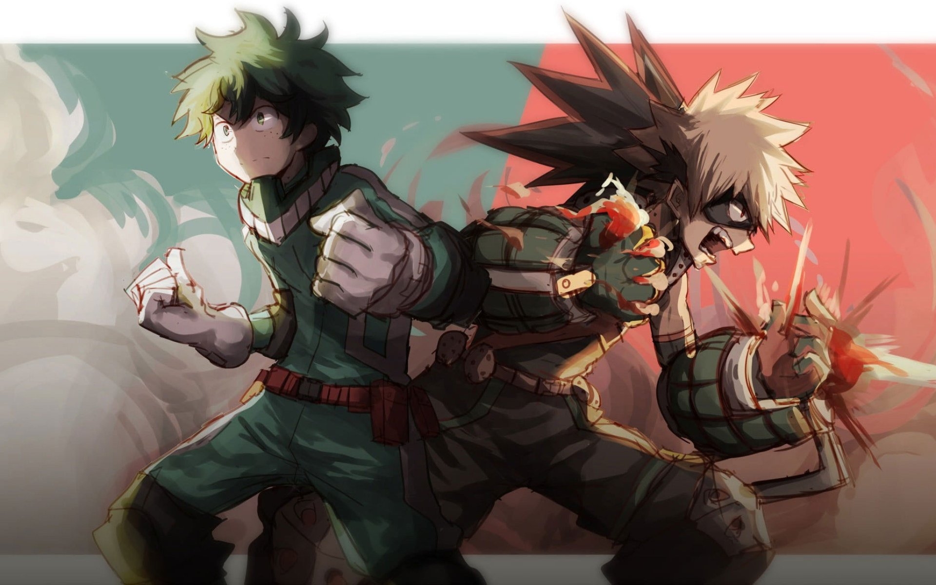 1920x1200 Wallpaper My Hero Academia Young Bakugo And Midoriya Graph • Wallpaper For You HD Wallpaper For Desktop & Mobile, Desktop