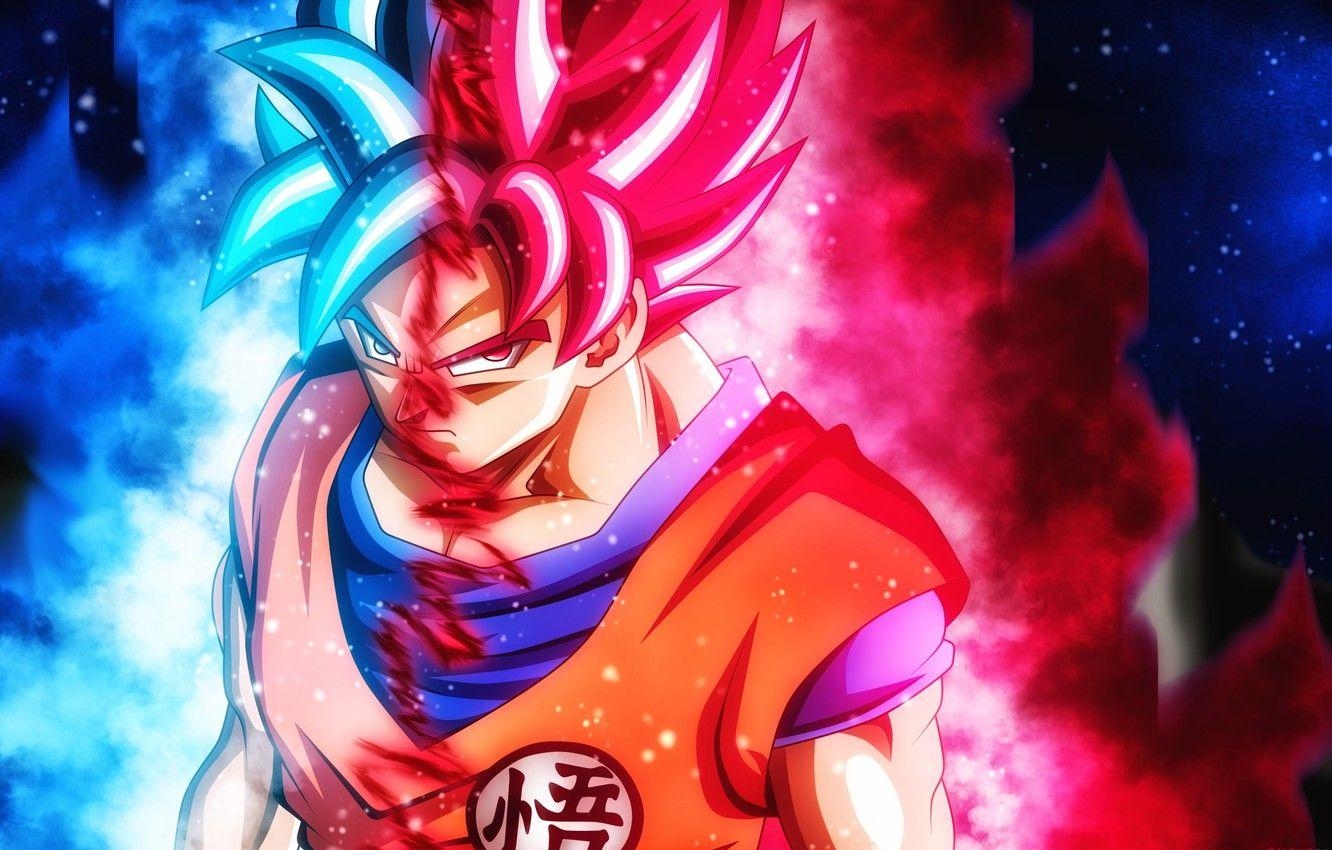 1340x850 Wallpaper DBS, game, alien, anime, manga, Son Goku, powerful, Dragon Ball, strong, Goku, Dragon Ball Super, by rmehedi, kaio looking, Kakaroto, super saiyan blue image for desktop, section сёнэн, Desktop